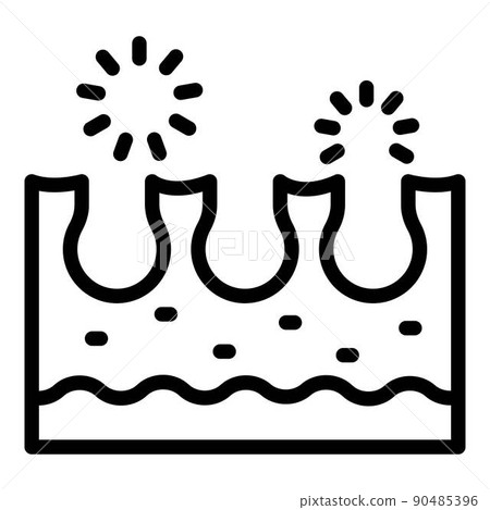 Cleaned hair skin icon, outline style 90485396