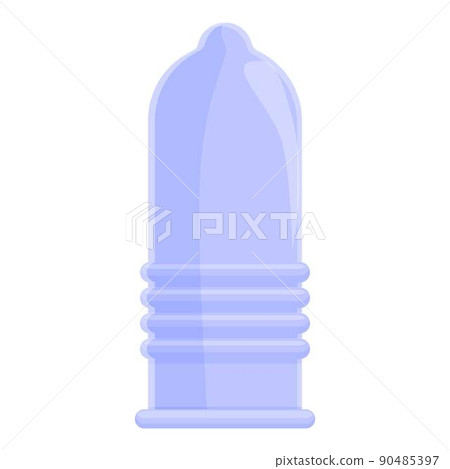 Striped condom icon cartoon vector. Birth control. Hormonal oral Striped condom icon cartoon vector. Birth control. Hormonal oral 90485397