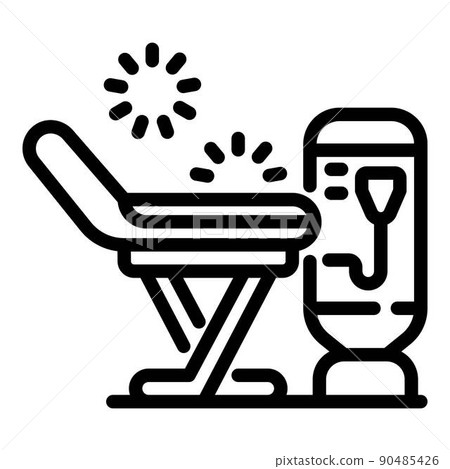 Laser remove hair armchair icon, outline style Laser remove hair armchair icon, outline style 90485426