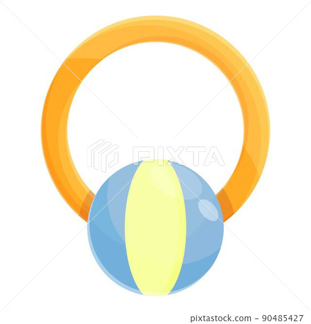 Cat rattle play icon cartoon vector. Pet dog toy accessories Cat rattle play icon cartoon vector. Pet dog toy accessories 90485427