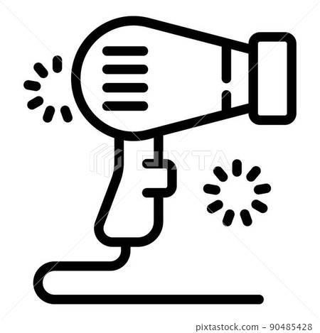 Laser hair removal pistol icon, outline style Laser hair removal pistol icon, outline style 90485428