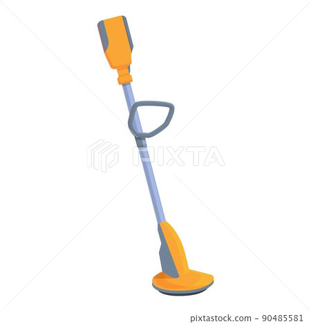 Father grass mower icon cartoon vector. Machine equipment. Cut eater Father grass mower icon cartoon vector. Machine equipment. Cut eater 90485581