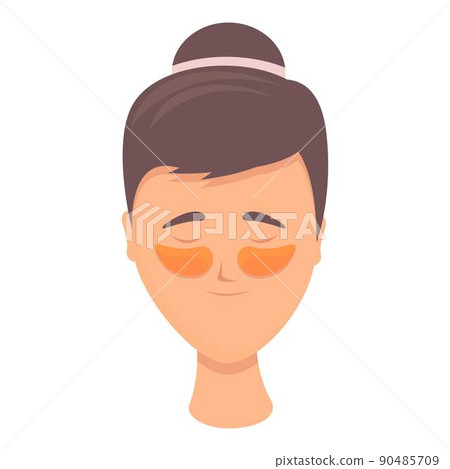 Cosmetic eye pack icon cartoon vector. Face mask. Gel cream 90485709