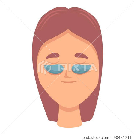 Face skin patch icon cartoon vector. Beauty gel. Cosmetic pack 90485711