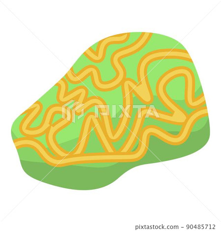 Yellow green coral icon, isometric style 90485712