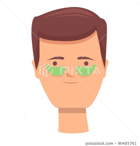 Wash eye patch icon cartoon vector. Mask face. Gel under Wash eye patch icon cartoon vector. Mask face. Gel under 90485761