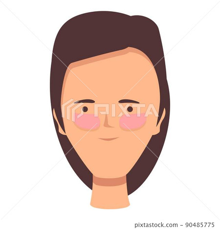 Smiling face eye patch icon cartoon vector. Gell under. Cosmetic cream 90485775