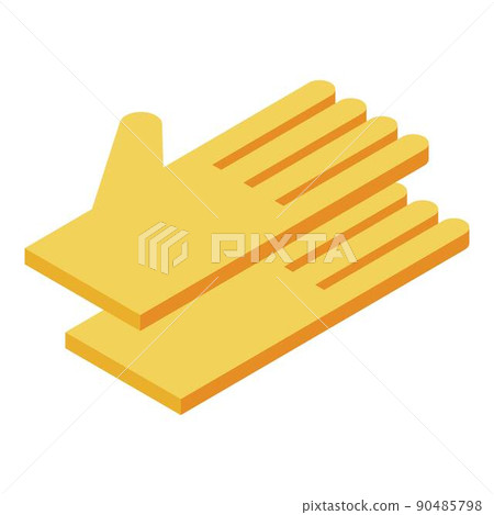 Cleaning gloves icon, isometric style 90485798