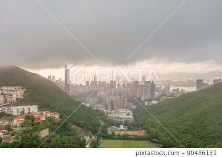 the landscape of  Wong Nai Chung Gap, hong kong  4 June 2022 90486131