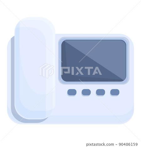 Intercom keypad icon cartoon vector. Video door. Phone system Intercom keypad icon cartoon vector. Video door. Phone system 90486159