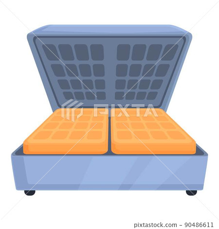 Fryer waffle maker icon cartoon vector. Plate baking. Cooker house 90486611