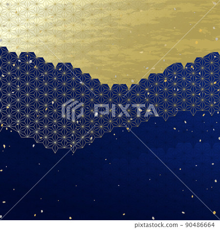Japanese-style vector material with hemp leaf pattern arranged Japanese-style vector material with hemp leaf pattern arranged 90486664