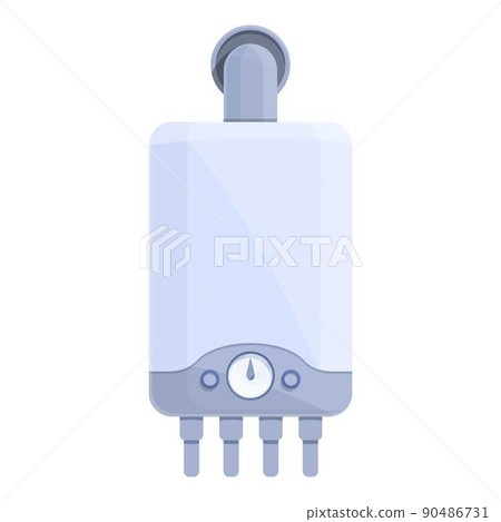 Electric gas boiler icon cartoon vector. House heater. Home water 90486731