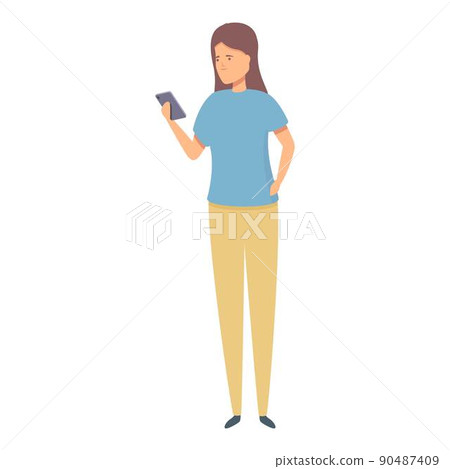 Smartphone reading icon cartoon vector. Digital online. School store Smartphone reading icon cartoon vector. Digital online. School store 90487409