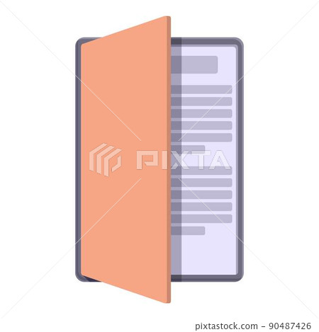 Ebook reader icon cartoon vector. Online reading. School store 90487426