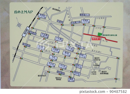 "Harukusa Dori" guide map [Iida City, Nagano Prefecture] 90487582