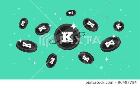 Keep Network (KEEP) coins falling from the sky. KEEP cryptocurrency concept banner background. Keep Network (KEEP) coins falling from the sky. KEEP cryptocurrency concept banner background. 90487784