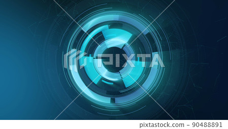 Image of scopes scanning on blue background Image of scopes scanning on blue background 90488891