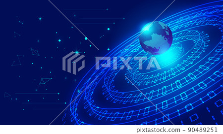 Three Weirs Earth, 01 Characters, Digital Lights, World Network, Big Data, Abstract Background 90489251