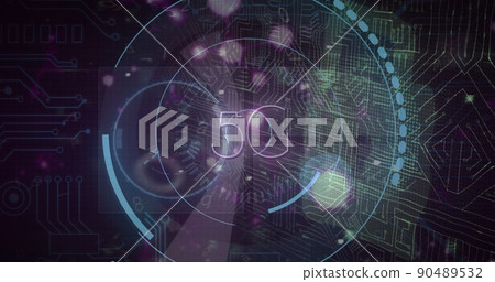 Image of 5g text data processing, online security padlock and circuit board Image of 5g text data processing, online security padlock and circuit board 90489532