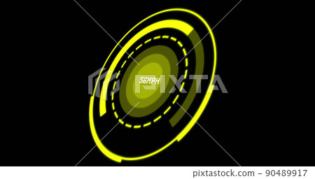 Image of car speedometer on black background Image of car speedometer on black background 90489917