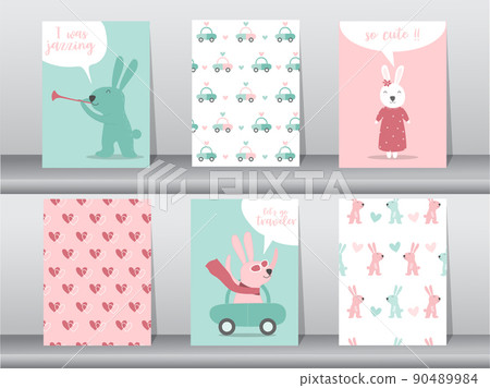 Set of cute animals poster,template,cards,animal,bear,family,Vector illustrations Set of cute animals poster,template,cards,animal,bear,family,Vector illustrations 90489984