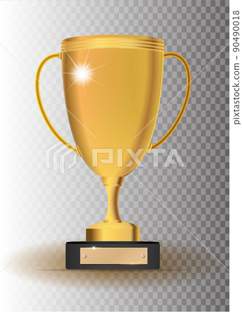 Trophy Icon On Transparent Background Stock Illustration