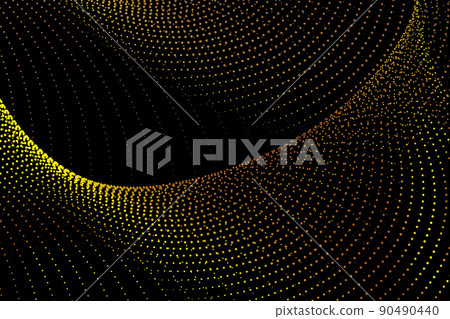 金色3D顆粒科技感抽象背景 90490440