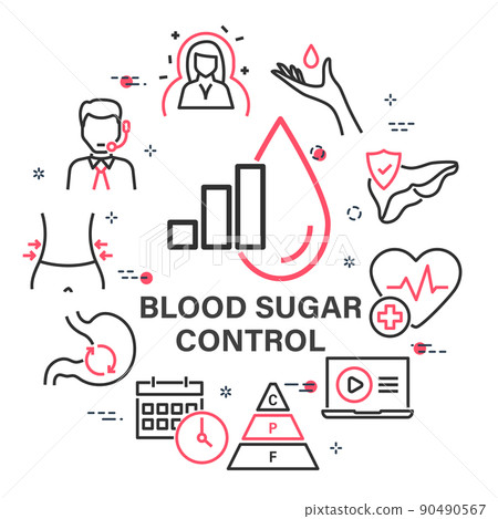 Vector banner with health care pictures and inscription 90490567