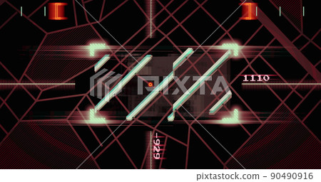 Image of lines with markers and numbers changing over networks in background 90490916