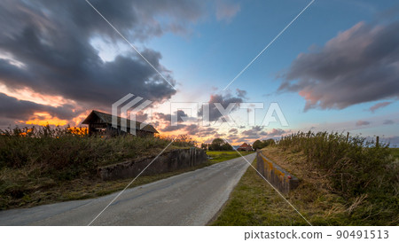 Road passage through dike 90491513