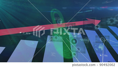 Image of data processing over digital padlock Image of data processing over digital padlock 90492002