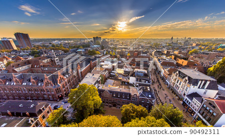Skyline of historic Groningen city Skyline of historic Groningen city 90492311