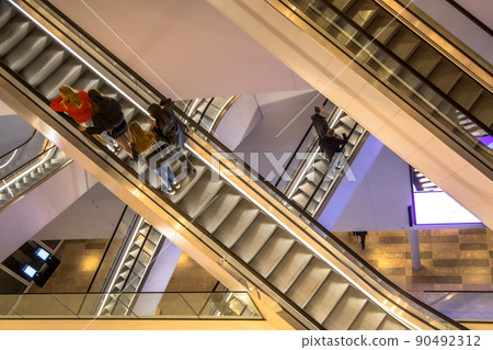 Escalators from above Escalators from above 90492312