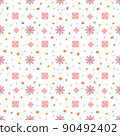 Small flower pattern with bee. Design for fashion, fabric, wallpaper and print. 90492402