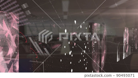 Image of statistics, data processing and networks of connections Image of statistics, data processing and networks of connections 90493071