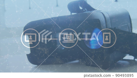 Black binoculars with emoticons foreground Black binoculars with emoticons foreground 90493895