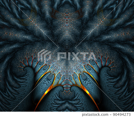 Computer generated colorful fractal artwork 90494273