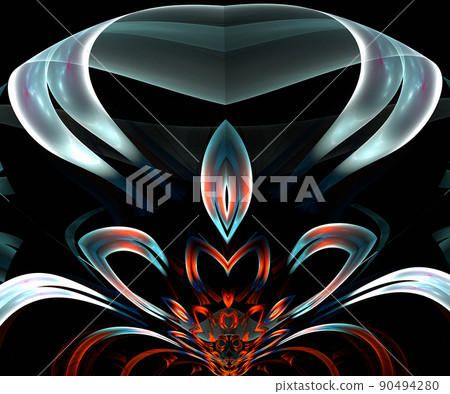 Computer generated colorful fractal artwork 90494280