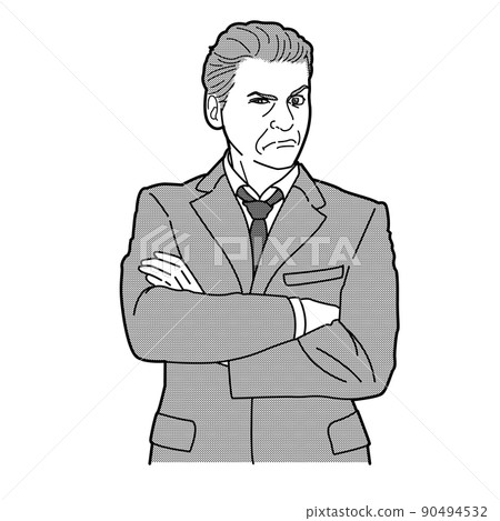 A frowning businessman 90494532