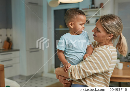 Happy Mother with Baby Boy 90495746
