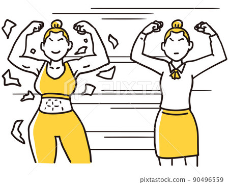 改變肌肉的女商人 90496559