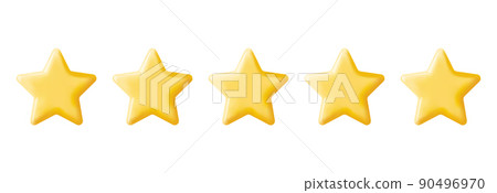 3D Glossy Yellow Five Stars Rating. 3D Glossy Yellow Five Stars Rating. 90496970