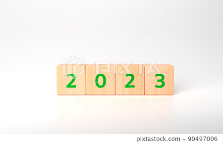3d rendering of Business plan or Happy new year in 2023 concept for business strategy and development. Minimal wooden cubes green to "2023" text on white background and copy space. Banner new plan. 3d rendering of Business plan or Happy new year in 2023 concept for business strategy and development. Minimal wooden cubes green to "2023" text on white background and copy space. Banner new plan. 90497006