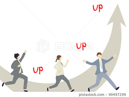 上升到右邊,男人和女人 上升到右邊,男人和女人 90497299