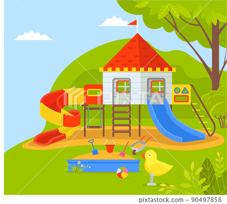 Playground for Kids, Children Dreamland in Park Playground for Kids, Children Dreamland in Park 90497858