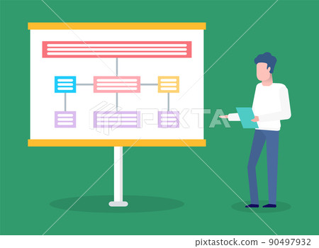 Worker Presenting Scheme, Presentation Vector Worker Presenting Scheme, Presentation Vector 90497932