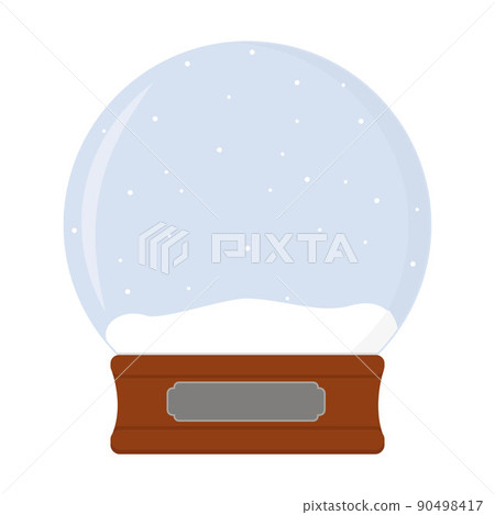 snow decorative ball, isolated vector illustration 90498417