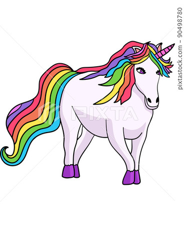 Strolling Unicorn Cartoon Colored Clipart Strolling Unicorn Cartoon Colored Clipart 90498780