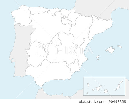 Districts of Portugal. Map of Regional Country Administrative